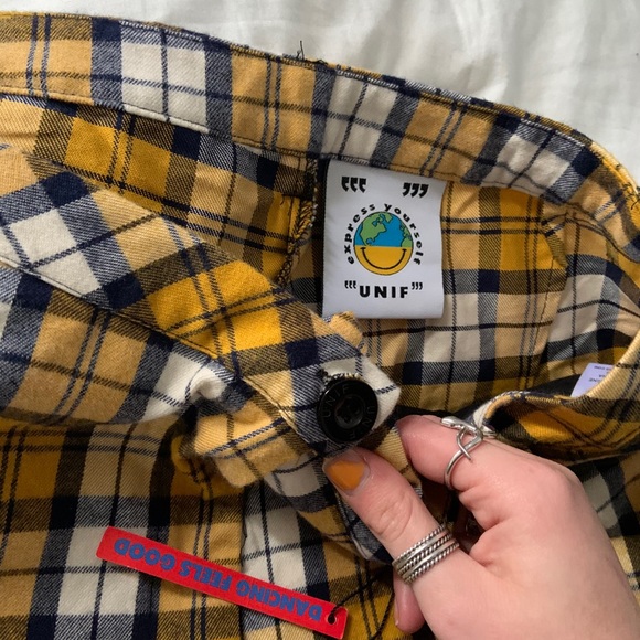 Unif Yellow Plaid Pants - Picture 3 of 4